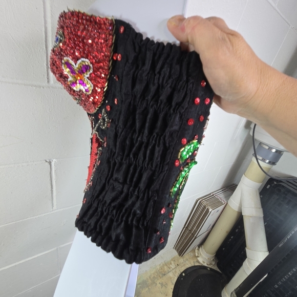 Vtg Maimoon Bali All Over Sequins Corset Bustier Zip Front - Picture 6 of 10